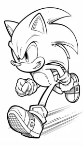 Sonic coloriage sourire