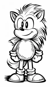 Coloriage Sonic simple