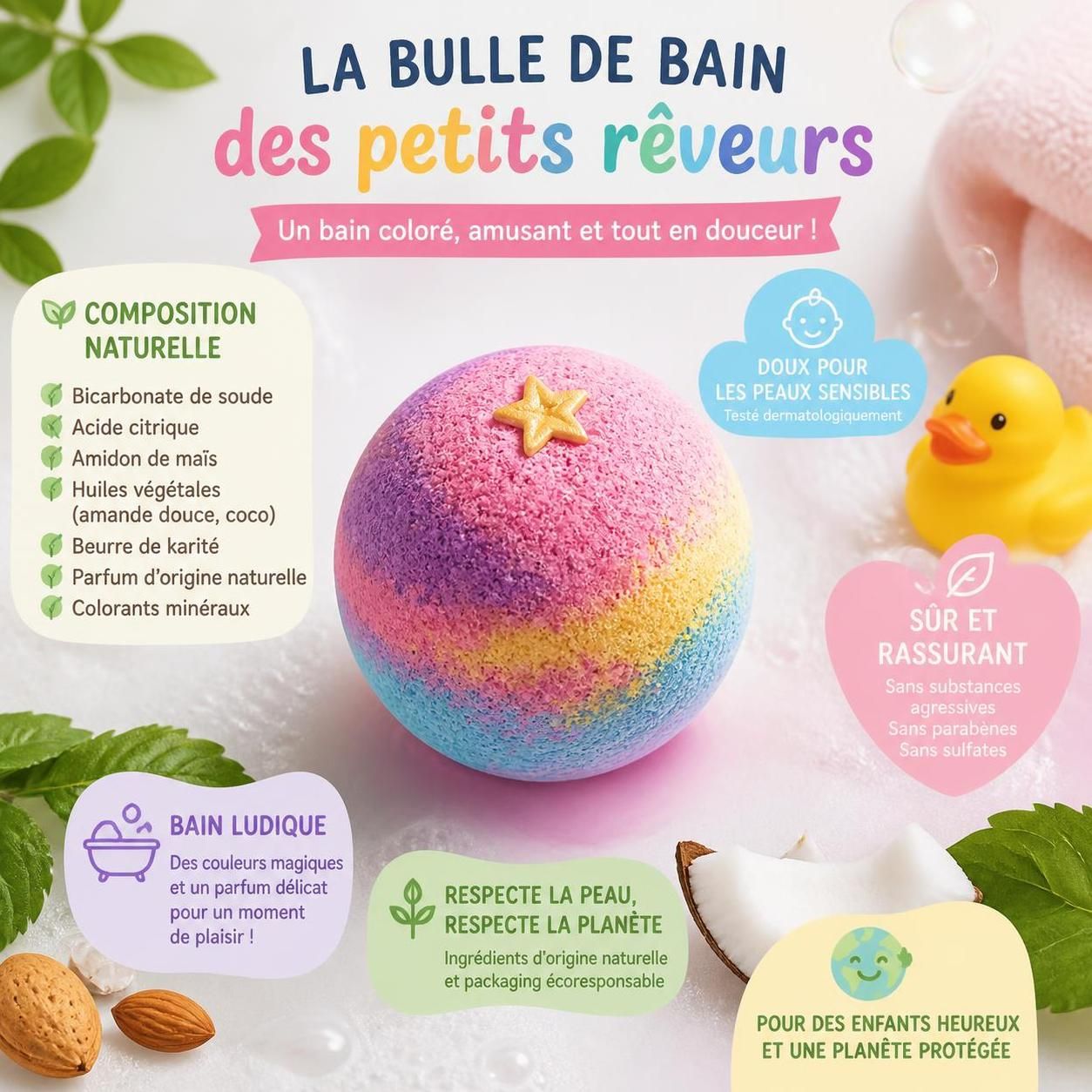 découvrez quels ingrédients choisir pour une boule de bain enfant sûre et amusante, garantissant un bain ludique et sans danger.
