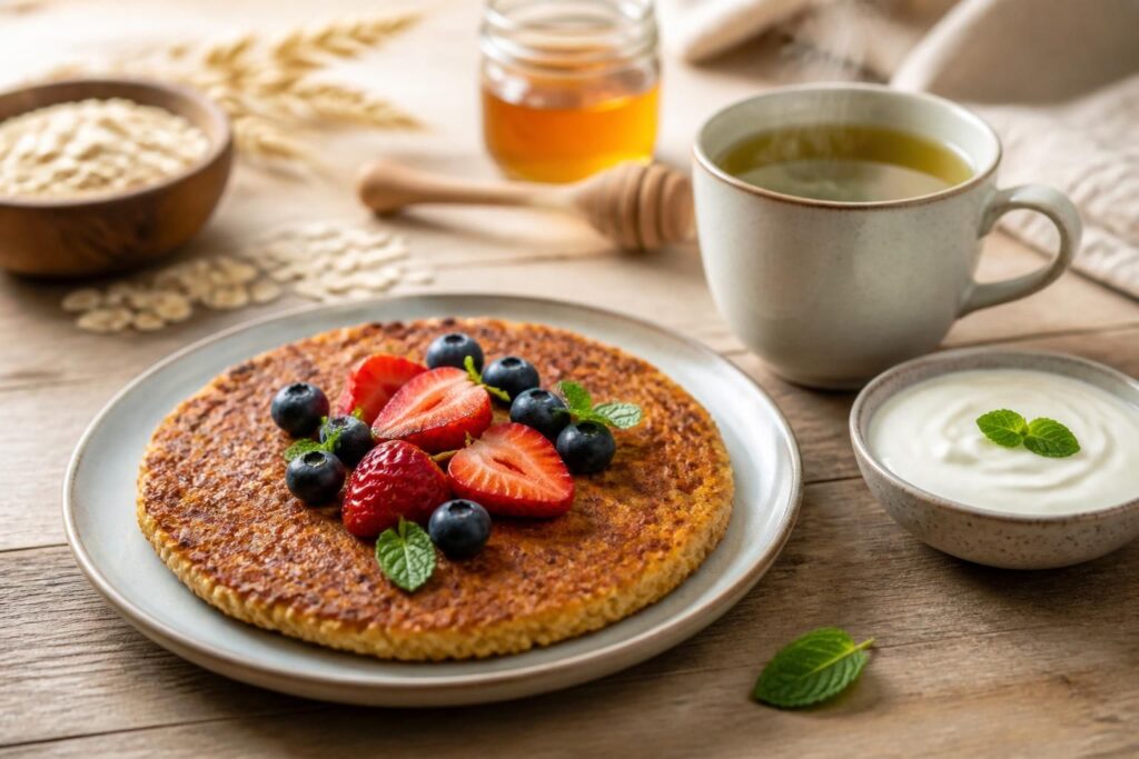 découvrez une recette saine de galette au son d’avoine idéale pour le petit déjeuner, compatible avec les régimes dukan et weight watchers, pour bien démarrer votre journée.
