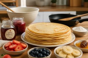 découvrez notre recette de 10 crêpes rapides et sans beurre, parfaites pour régaler toute la famille en toute simplicité et gourmandise.