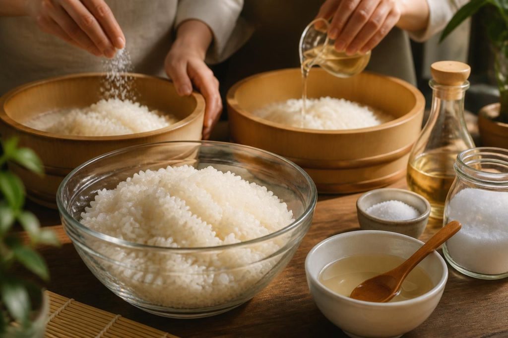 découvrez notre recette facile de riz vinaigré japonais, parfaite pour sushi et poke bowl, avec ou sans sucre selon vos goûts.