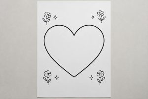 téléchargez gratuitement un dessin de cœur à imprimer, idéal pour le coloriage et une décoration simple à personnaliser.