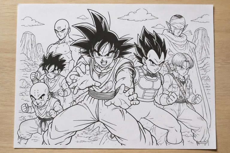 téléchargez gratuitement des coloriages dbz à imprimer : goku, vegeta et vos personnages cultes vous attendent pour des heures de créativité.